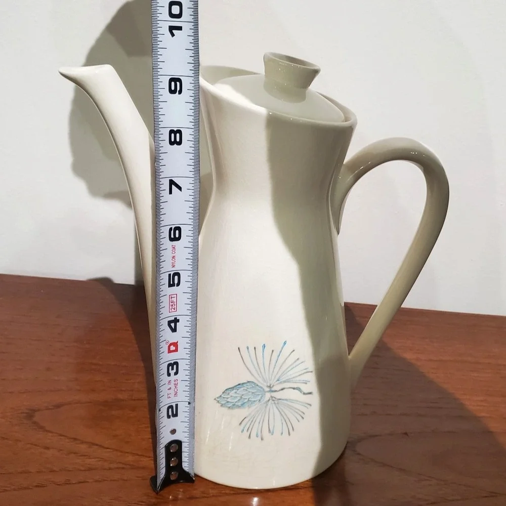 Marcrest Blue Spruce Stentson‎ Pottery Coffee Tea Pot with Lid